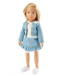 Кукла Вера в весеннем нарядном костюме, шарнирная, 23 см, Kruselings 126871