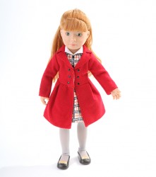 Кукла Хлоя в красном пальто, шарнирная, 23 см, Kruselings 126876
